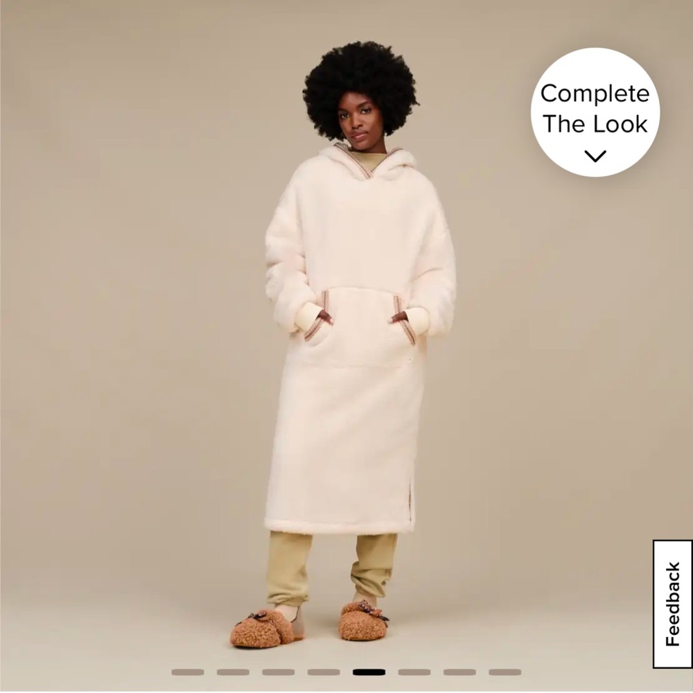 UGGfluff oversized hoodie. NWT. Size M/L. Cozy and warm. Cream, all gender.